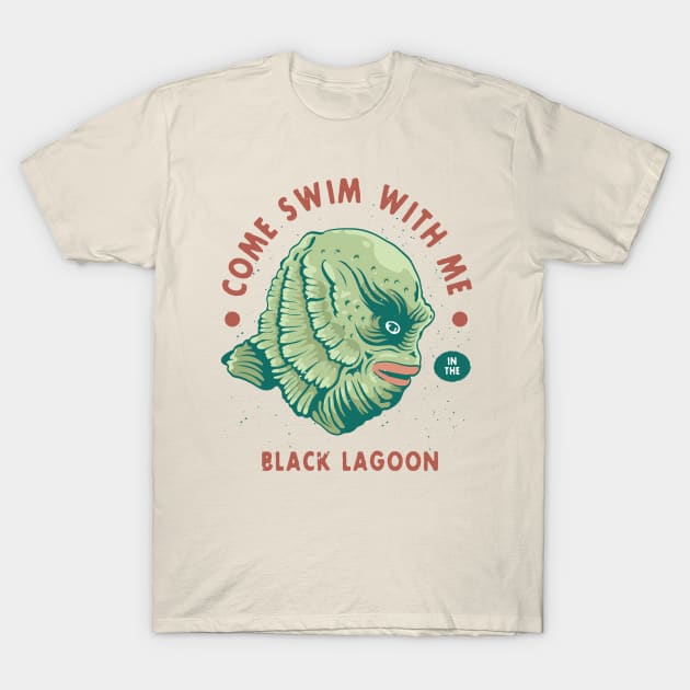 Creature from the Black Lagoon Vintage Monster T-Shirt by haloakuadit